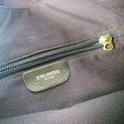 colombo milano cartella vintage in pelle blu