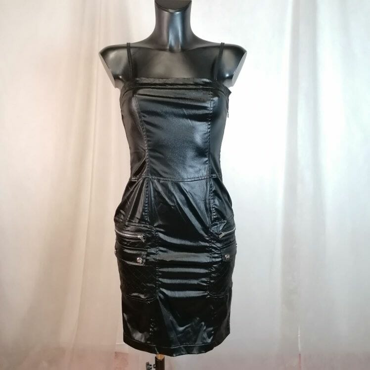 Love Moschino, abito nero elasticizzato effetto pelle - immagine 8