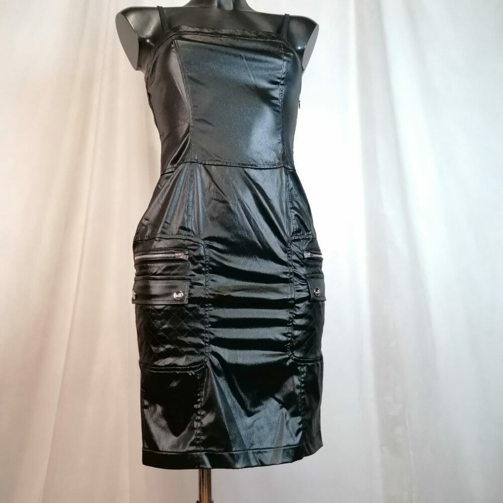 Love Moschino, abito nero elasticizzato effetto pelle - immagine 9