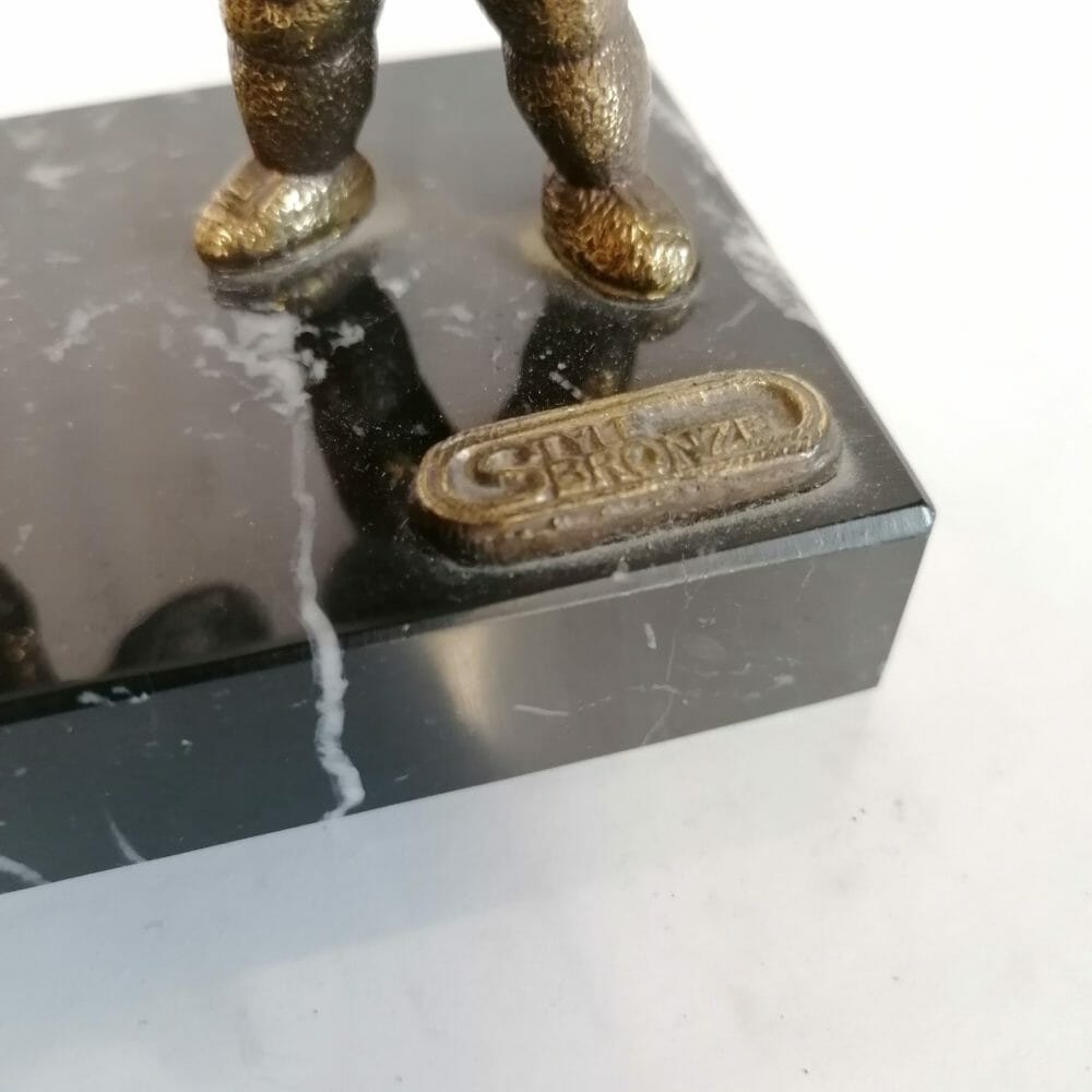 Statuetta di Don Chisciotte in bronzo con Sancho Panza - immagine 3