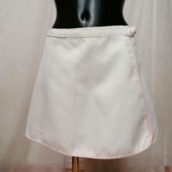 Gonnellino da tennis Brunik bianco con profilo rosa