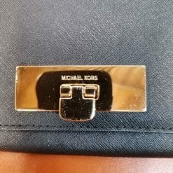 Michael Kors portafogli antracite con dettagli dorat