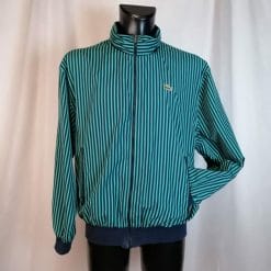 Lacoste vintage, giacca a righe con cappuccio