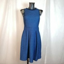 intrend abito blu svasato a maglia