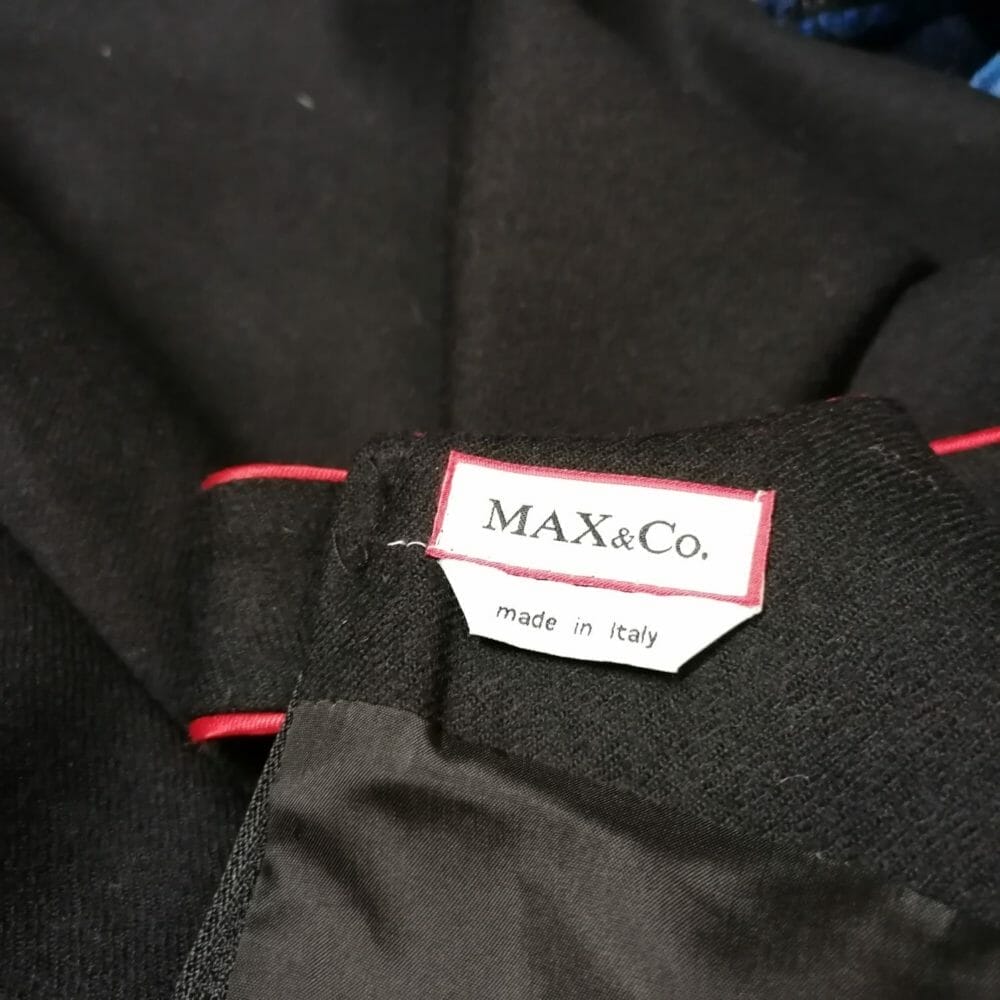 Max&Co abito svasato nero con profili rossi - immagine 6