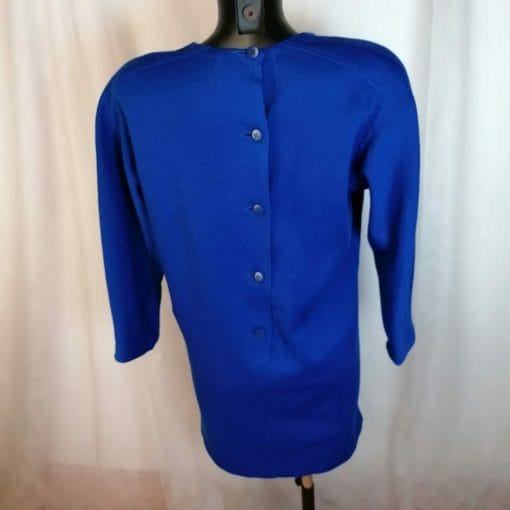 vestito sartoriale anni 80 blu elettrico
