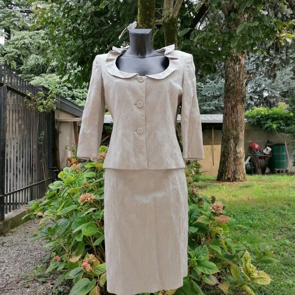 Completo tailleur cotone e seta bon ton - immagine 3