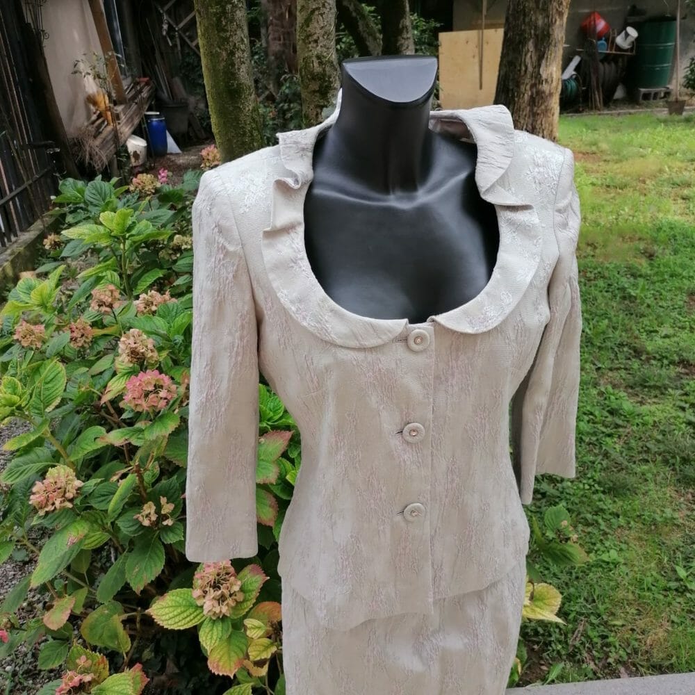 Completo tailleur cotone e seta bon ton - immagine 4