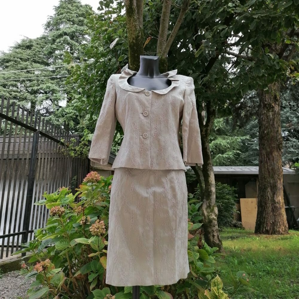 Completo tailleur cotone e seta bon ton - immagine 5