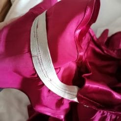 abito handmade in raso asimmetrico