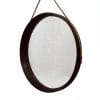 Specchio rotondo vintage in teak