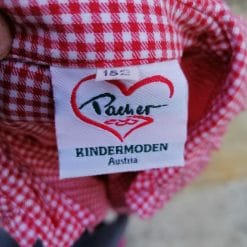 camicetta a quadretti rossi e bianchi