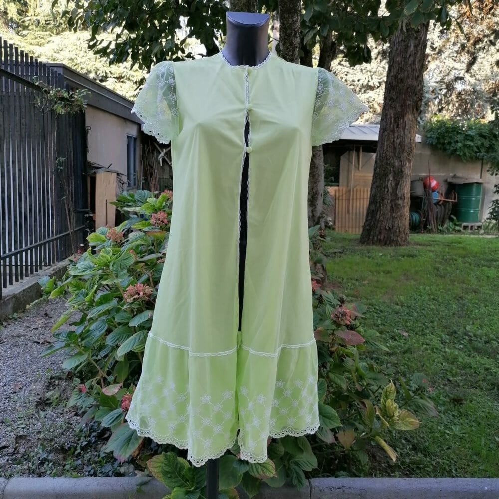 camicia da notte vintage verde