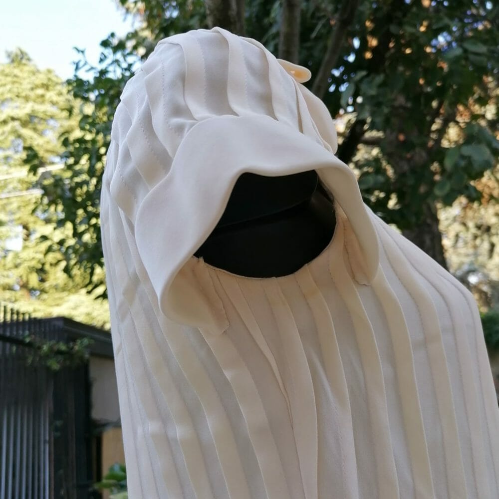 Abito sartoriale in seta pesante color avorio - immagine 8