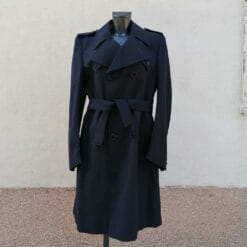 trench cappotto in lana navy