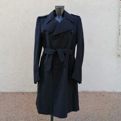 trench cappotto in lana navy