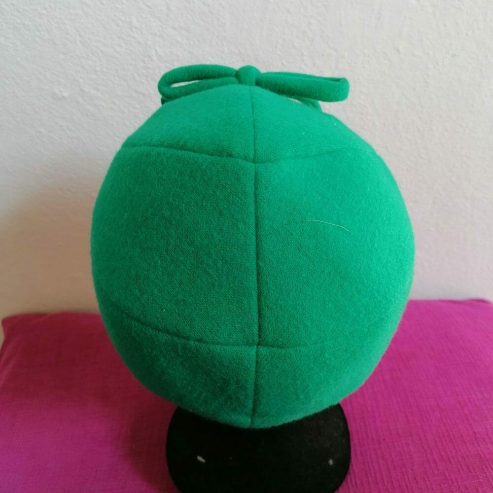 Cappellino retrò in lana verde - immagine 3