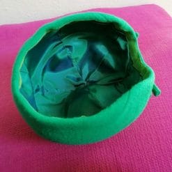 cappellino invernale in lana retrò verde