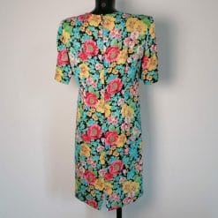 vestito sartoriale in seta a fiori