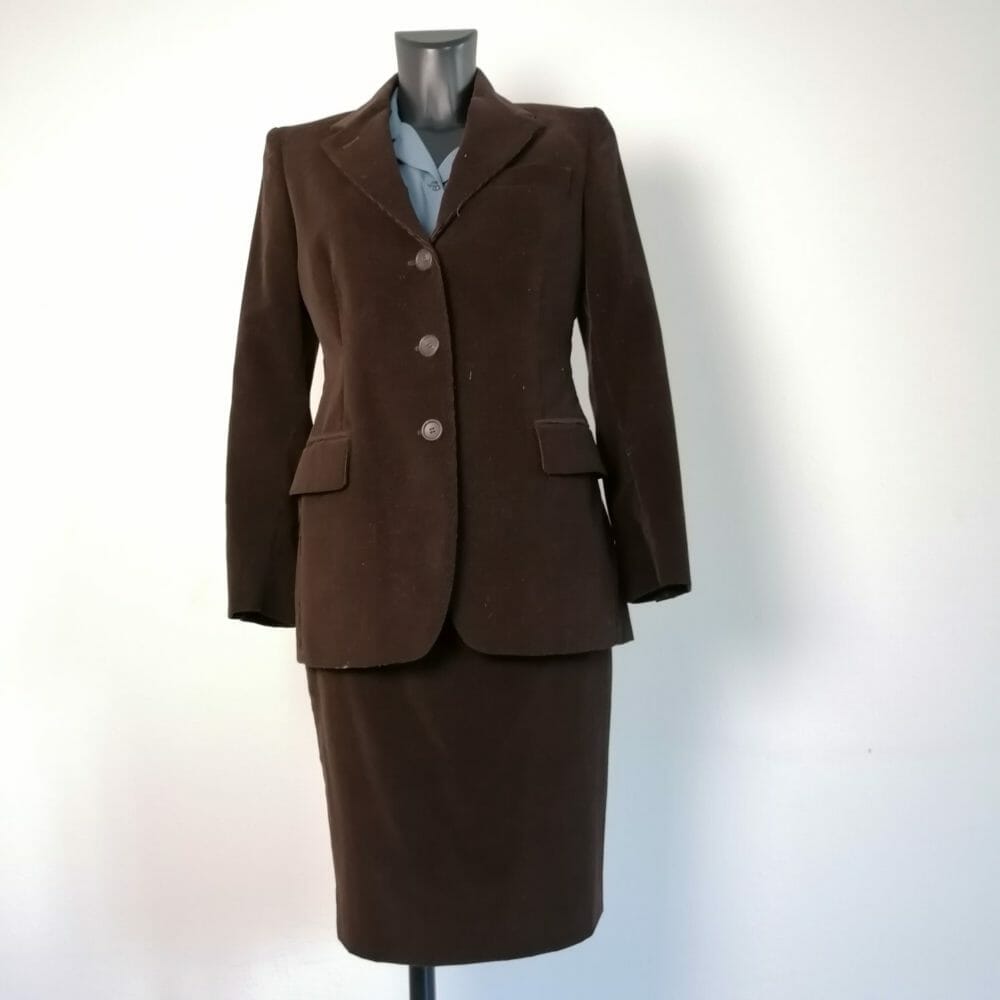 Aquascutum tailleur vintage marrone - immagine 2