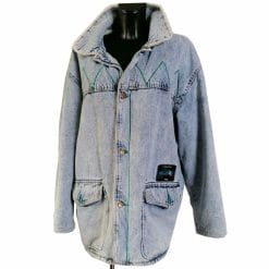 Giaccone di jeans con imbottitura di finto pelo