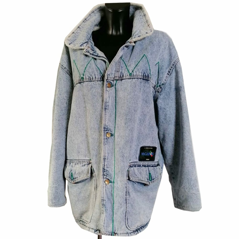 Giaccone di jeans con imbottitura di finto pelo