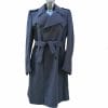 trench cappotto in lana navy