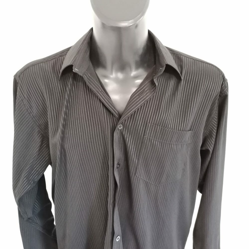 pure seta, camicia da uomo gessata