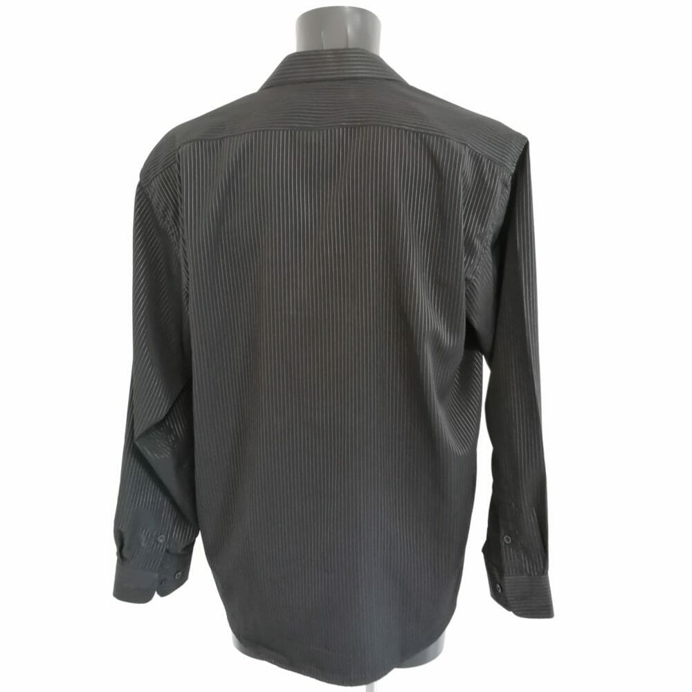 Pura seta camicia da uomo gessata - immagine 4