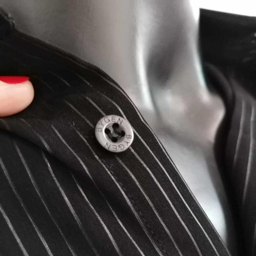 pure seta, camicia da uomo gessata