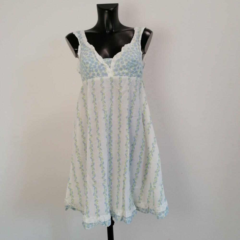 Completo camicia da notte e vestaglia vintage a fiori - immagine 2