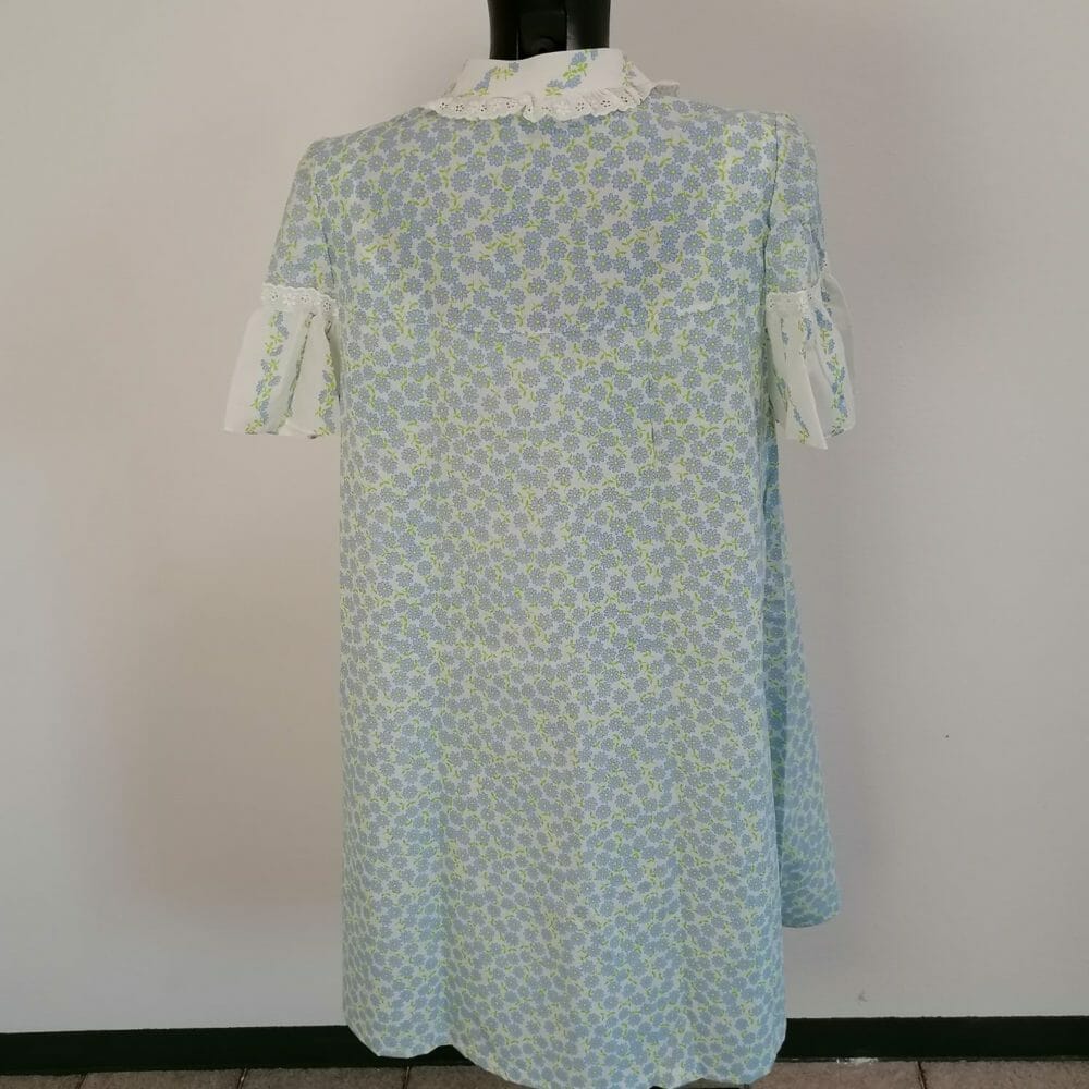 camicia da notte e vestaglia vintage a fiori in cotone
