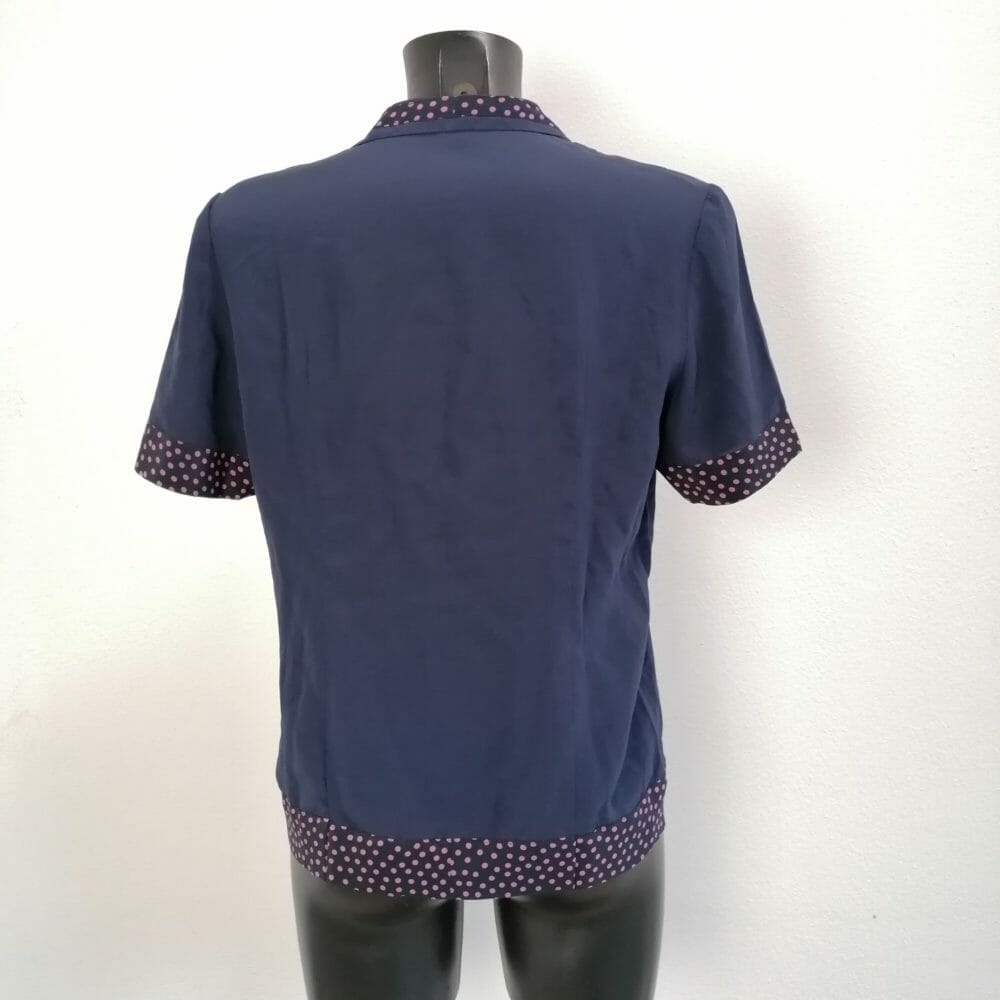 Seta, camicetta handmade pois - immagine 3