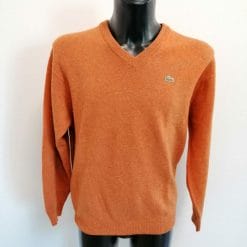 lacoste maglione uomo lana arancione