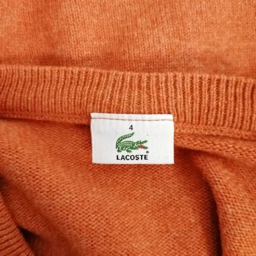 lacoste maglione uomo lana arancione
