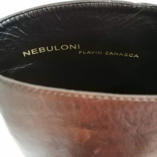 Nebuloni per Flavio Zanasca stivali di pelle con tacco