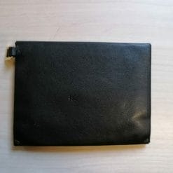 Stella McCartney black envelope, portamonete in vera pelle