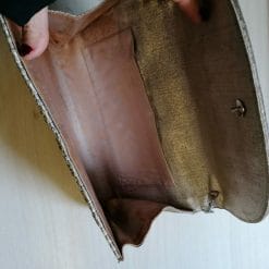borsetta lurex argento e oro vintage