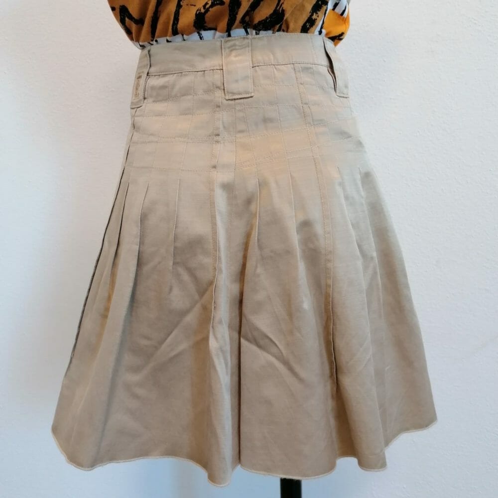 Guru minigonna a pieghe in seta e cotone - immagine 4