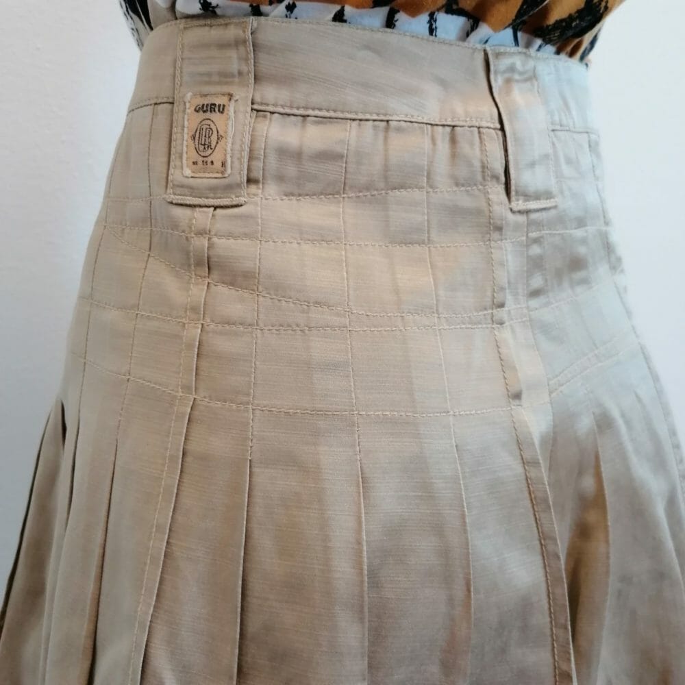 Guru minigonna a pieghe in seta e cotone - immagine 5