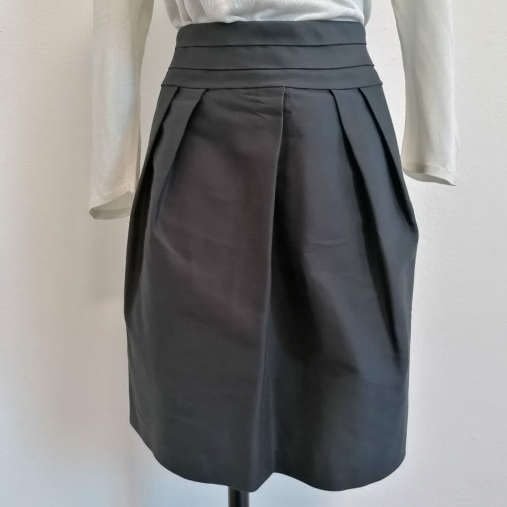 Intrend gonna in seta e cotone nera - immagine 4