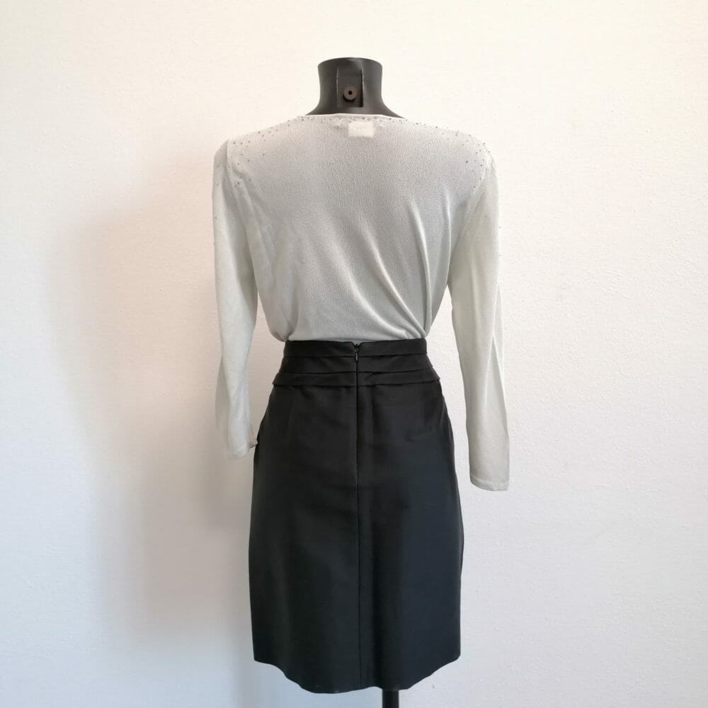 Intrend gonna in seta e cotone nera - immagine 7