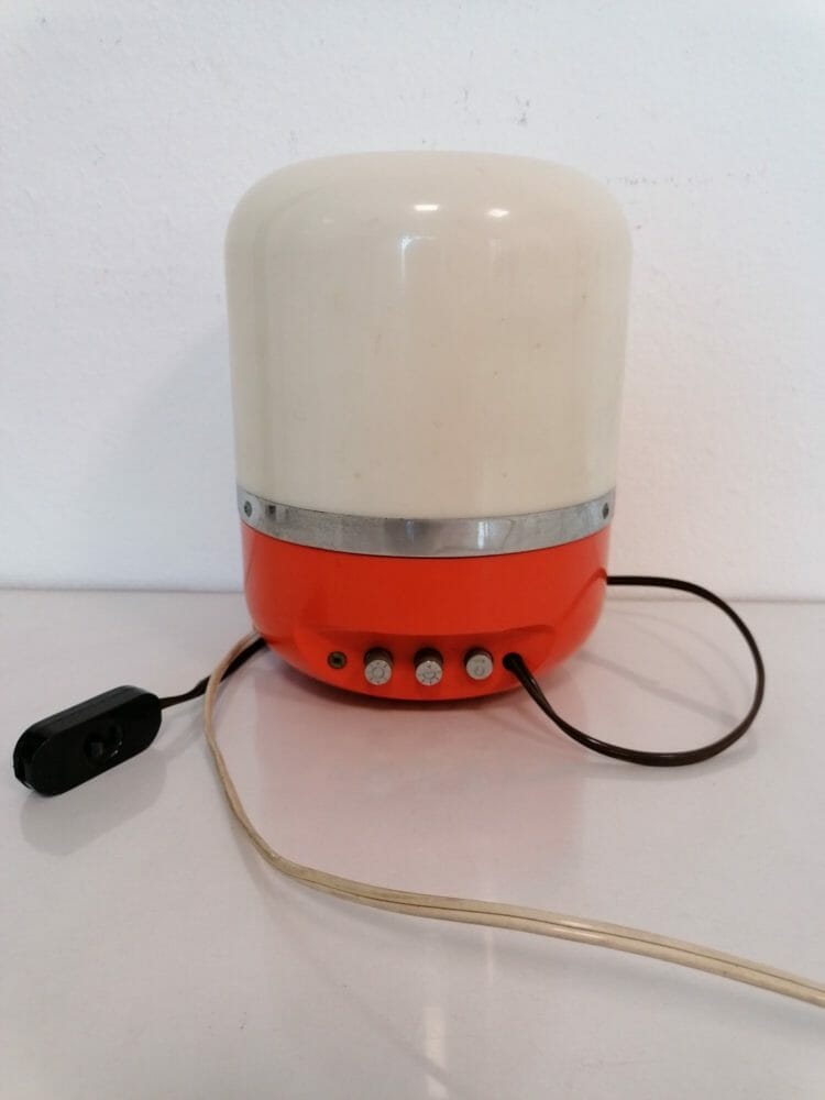 Radio lampada vintage Europhon anni 70, design Adriano Rampoldi