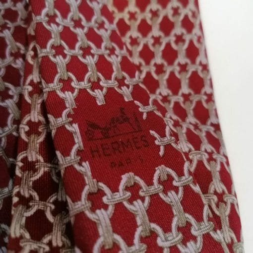 hermes cravatta di seta con catene