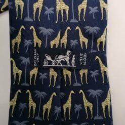 hermes cravatta di seta con palme e giraffe