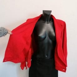 anni 80 giacca leggera rossa