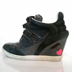 hogan con zeppa, vernice e cuori