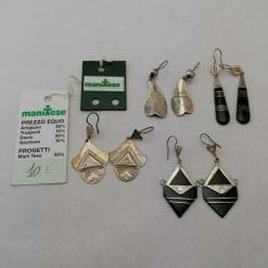 orecchini solidali in argento e legno