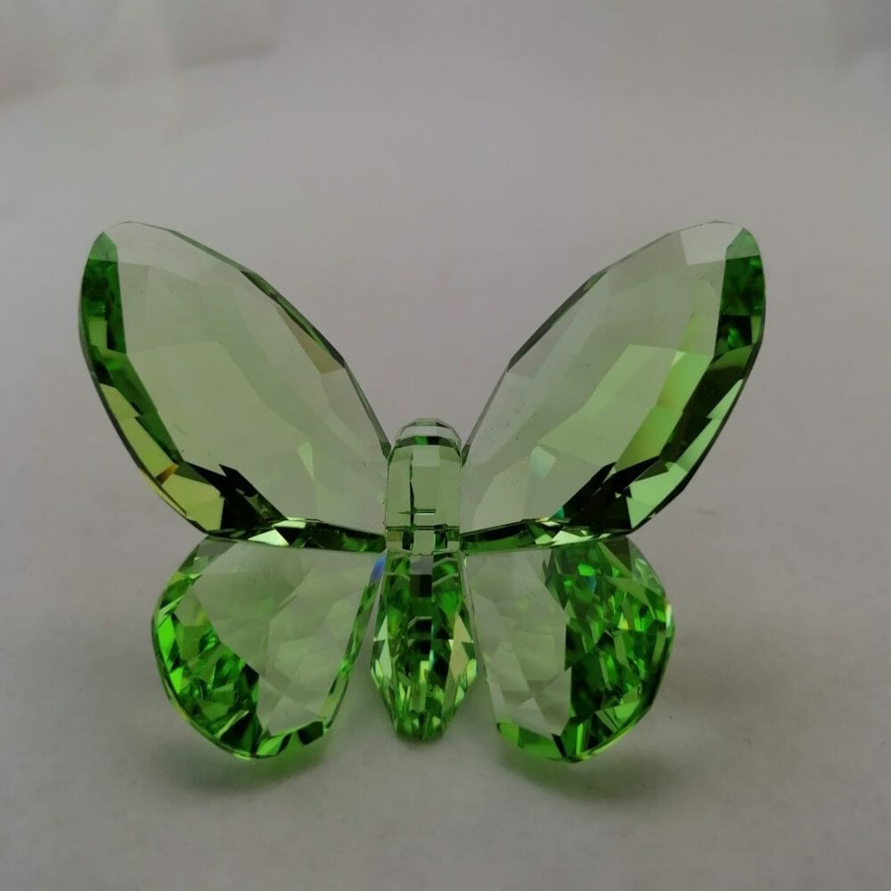 Swarovski, farfalla di cristallo verde - immagine 5