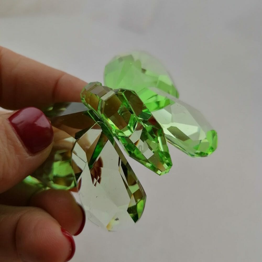 Swarovski, farfalla di cristallo verde - immagine 6